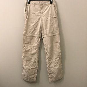 NWOT Columbia Outdoor Pants Removable Legs Khaki
